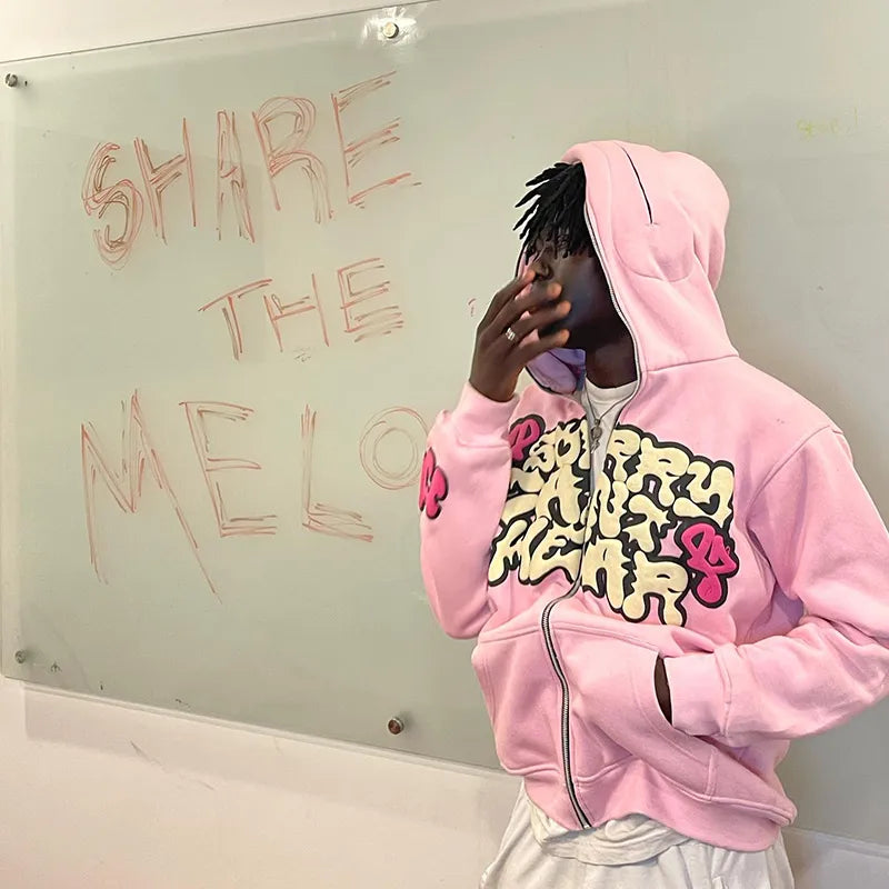 "Sorry Can't Hear" Zip Up Hoodie