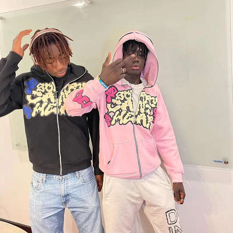 "Sorry Can't Hear" Zip Up Hoodie