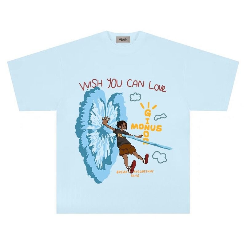 Lil Uzi Vert Cartoon Print Oversized Short-Sleeved Graphic Tee
